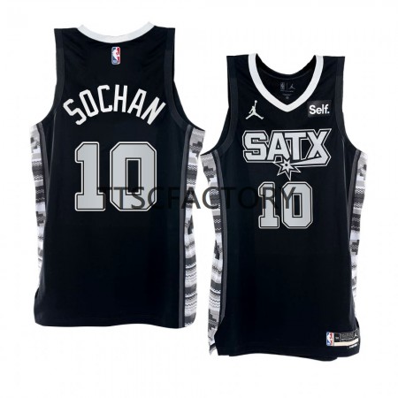 Canotte Uomo San Antonio Spurs Jeremy Sochan 10 Nike 2022-23 Statement Edition Nero Swingman